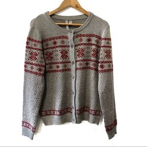 By Design Button Down Long Sleeve Knit Cardigan